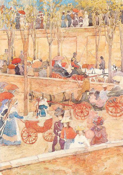 Maurice Prendergast Afternoon. Pincian Hill china oil painting image